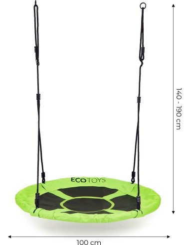 Sodo sūpynės "Erškėtrožės lizdas" 100 cm žalios ECOTOYS