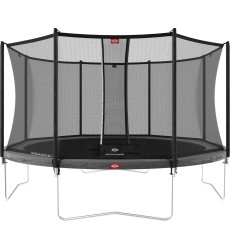 Batutas su tinklu BERG Favorit Regular 430, pilkas, su saugos tinklu Comfort