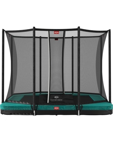 Batutas BERG Ultim Favorit InGround - 280 cm, žalias, su saugos tinklu Comfort
