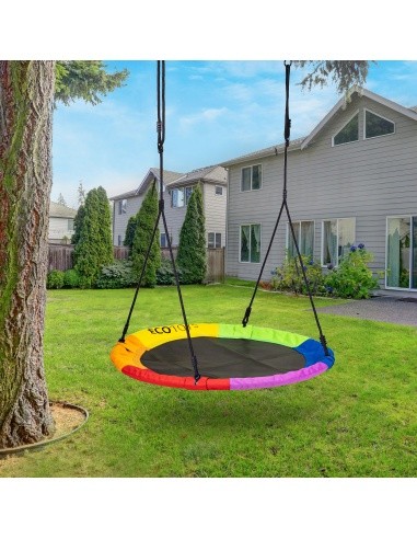 Sodo sūpynės "Erškėtrožės lizdas" 100 cm spalvingos ECOTOYS