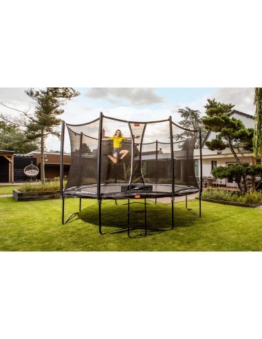 Batutas BERG Favorit Regular - 380cm, juodas, su apsauginiu tinklu Comfort