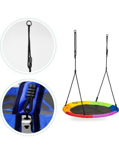 Sodo sūpynės "Erškėtrožės lizdas" 100 cm spalvingos ECOTOYS