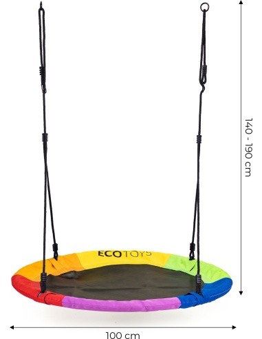 Garden swing stork's nest 100cm colorful ECOTOYS