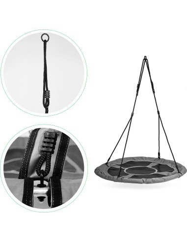 Sodo sūpynės "Stork's nest" 100cm pilkos spalvos ECOTOYS