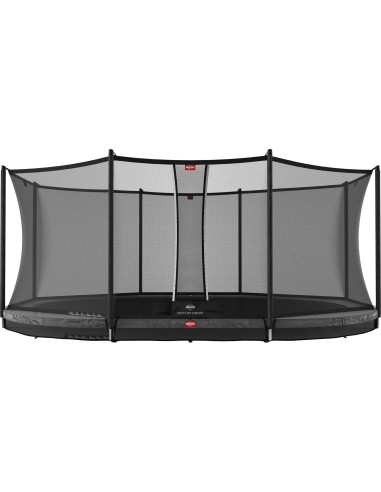 Batutas BERG Grand Favorit InGround - 520 cm, pilkas, su saugos tinklu Comfort
