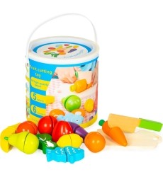 Wooden vegetables and fruits for cutting 13 pieces
