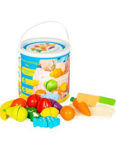 Wooden vegetables and fruits for cutting 13 pieces
