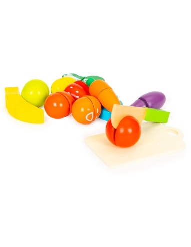 Wooden vegetables and fruits for cutting 13 pieces