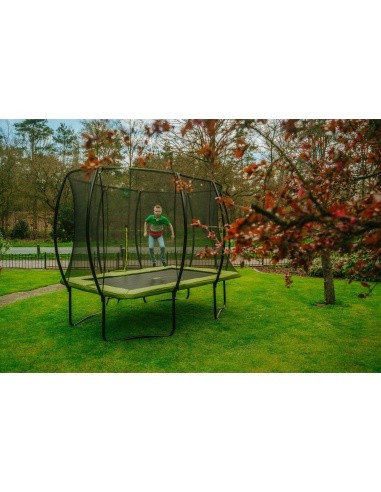 EXIT Silhouette trampoline 214x305cm - green Outdoor Rectangular Coil spring Above ground trampoline