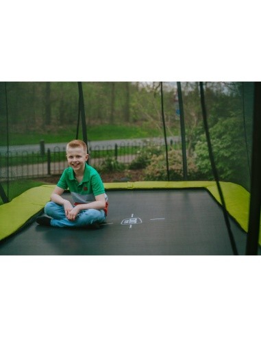 EXIT Silhouette trampoline 214x305cm - green Outdoor Rectangular Coil spring Above ground trampoline