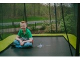 EXIT Silhouette trampoline 214x305cm - green Outdoor Rectangular Coil spring Above ground trampoline