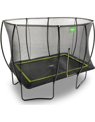 EXIT Silhouette trampoline 214x305cm - black Outdoor Rectangular Coil spring Above ground trampoline
