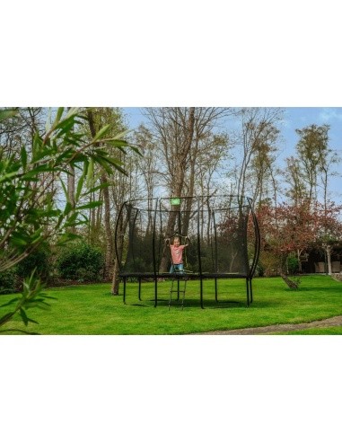 EXIT Silhouette trampoline 214x305cm - black Outdoor Rectangular Coil spring Above ground trampoline