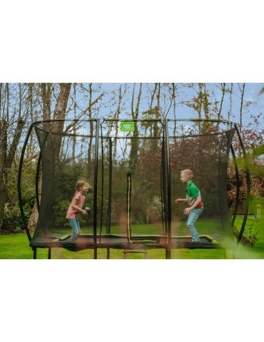 EXIT Silhouette trampoline 214x305cm - black Outdoor Rectangular Coil spring Above ground trampoline