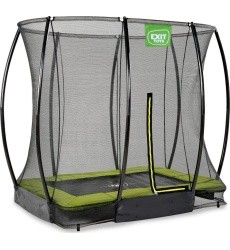 EXIT Silhouette ground trampoline 153x214cm with safety net - green