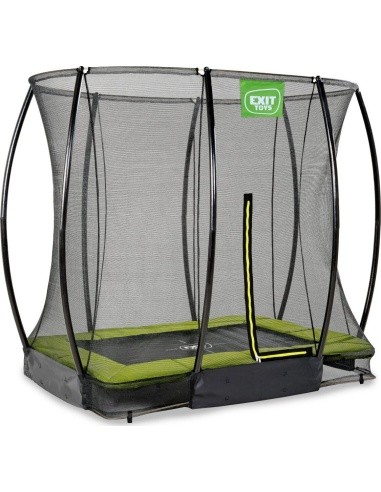 EXIT Silhouette ground trampoline 153x214cm with safety net - green