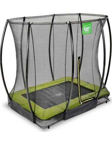 EXIT Silhouette ground trampoline 153x214cm with safety net - green