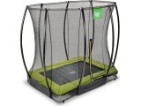 EXIT Silhouette ground trampoline 153x214cm with safety net - green