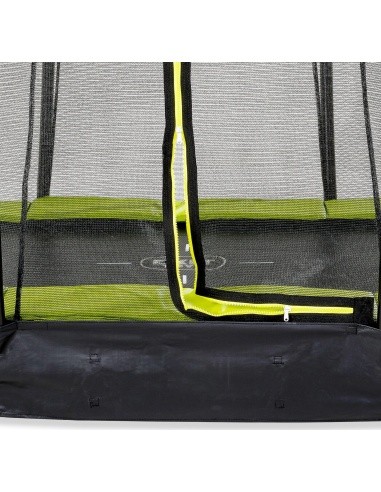 EXIT Silhouette ground trampoline 153x214cm with safety net - green