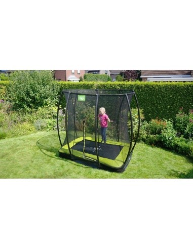 EXIT Silhouette ground trampoline 153x214cm with safety net - green