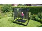 EXIT Silhouette ground trampoline 153x214cm with safety net - green