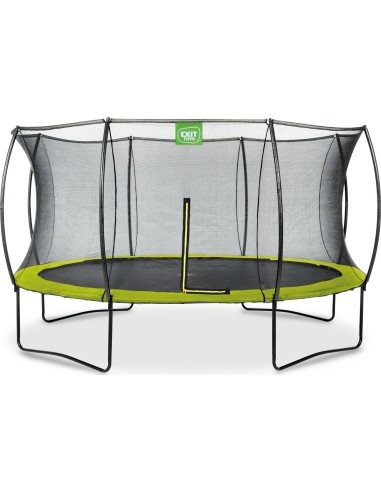 EXIT Silhouette trampoline ø427cm - green Outdoor Round Coil spring Above ground trampoline