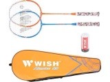 ALUMTEC 55K BADMINTON ROCKET SET + 3 PIECES SHUTTLECOCKS WISH