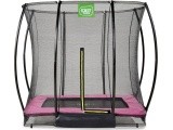 EXIT Silhouette ground trampoline 153x214cm with safety net - pink