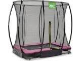 EXIT Silhouette ground trampoline 153x214cm with safety net - pink