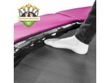 EXIT Silhouette ground trampoline 153x214cm with safety net - pink