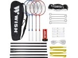 ALUMTEC 5566 BADMINTON SET 4 PCS +3 PCS SHUTTLECOCKS+NET+LINES WISH