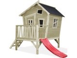 EXIT Crooky 300 wooden playhouse - grey-beige