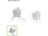 EXIT Crooky 300 wooden playhouse - grey-beige