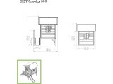 EXIT Crooky 300 wooden playhouse - grey-beige