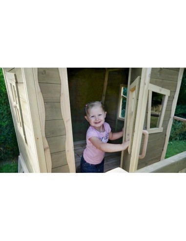 EXIT Crooky 300 wooden playhouse - grey-beige