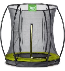 EXIT Silhouette ground trampoline ø183cm with safety net - green Outdoor Round Coil spring Sunken trampoline