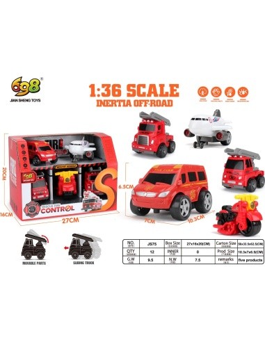 Fire Department Vehicle Set 1:36