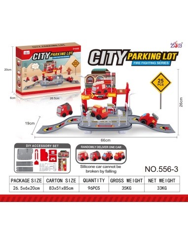 Fire Department Parking + Soft Vehicles Set