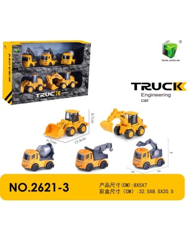 Set of Five Construction Vehicles