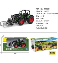 Green Tractor with Grapple