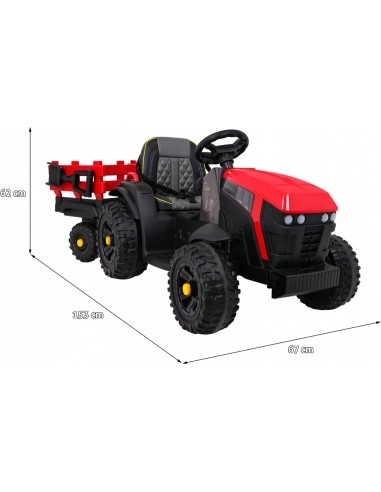 Tractor Titanium With Trailer Red
