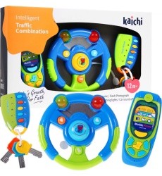 Set Of Keys Remote Control Steering Wheel Blue
