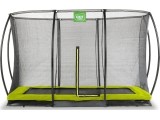 EXIT Silhouette ground trampoline 244x366cm with safety net - green Outdoor Rectangular Coil spring Sunken trampoline