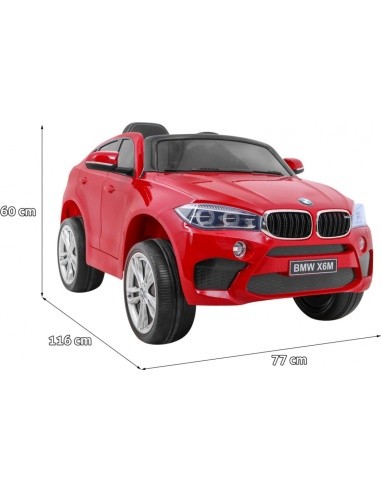 Transporto priemonė BMW X6M dažytas raudonai