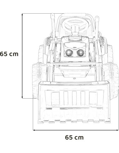 Vehicle Excavator Tractor Red