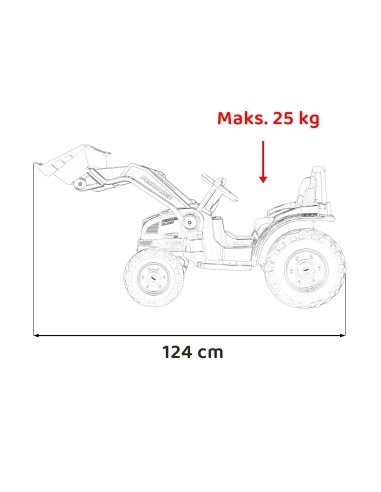 Vehicle Excavator Tractor Red