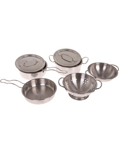 Metalinių puodų ir priedų rinkinys 13vnt.