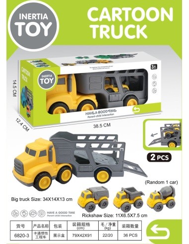Set of Tow Truck Vehicles + Construction Cars