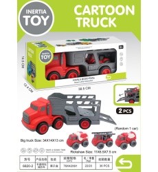 Set of Vehicles: Tow Truck + Fire Trucks