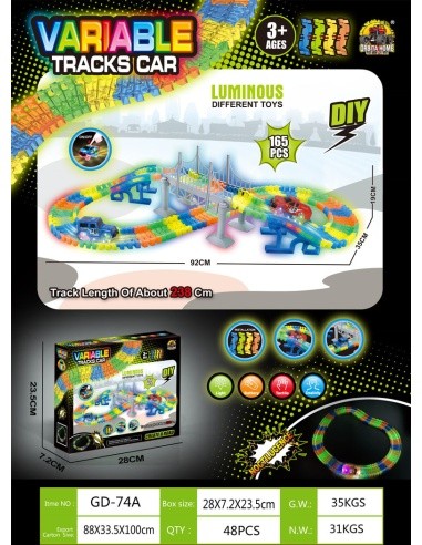 VARIABLE 165pcs Car Racing Track